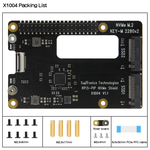 Плата расширения x1004 для Raspberry pi 5 c Pcie на 2*M.2 nvme SSD