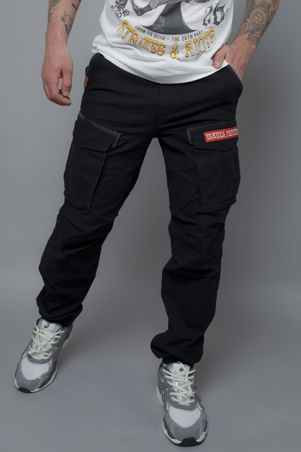 Карго брюки черные Yakuza Premium 3750