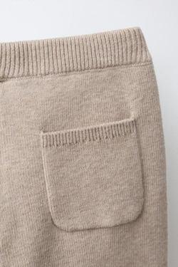ZARA ТРИКОТАЖНЫЕ БРЮКИ-ДЖОГГЕРЫ, РЫЖЕВАТО-КОРИЧНЕВЫЙ