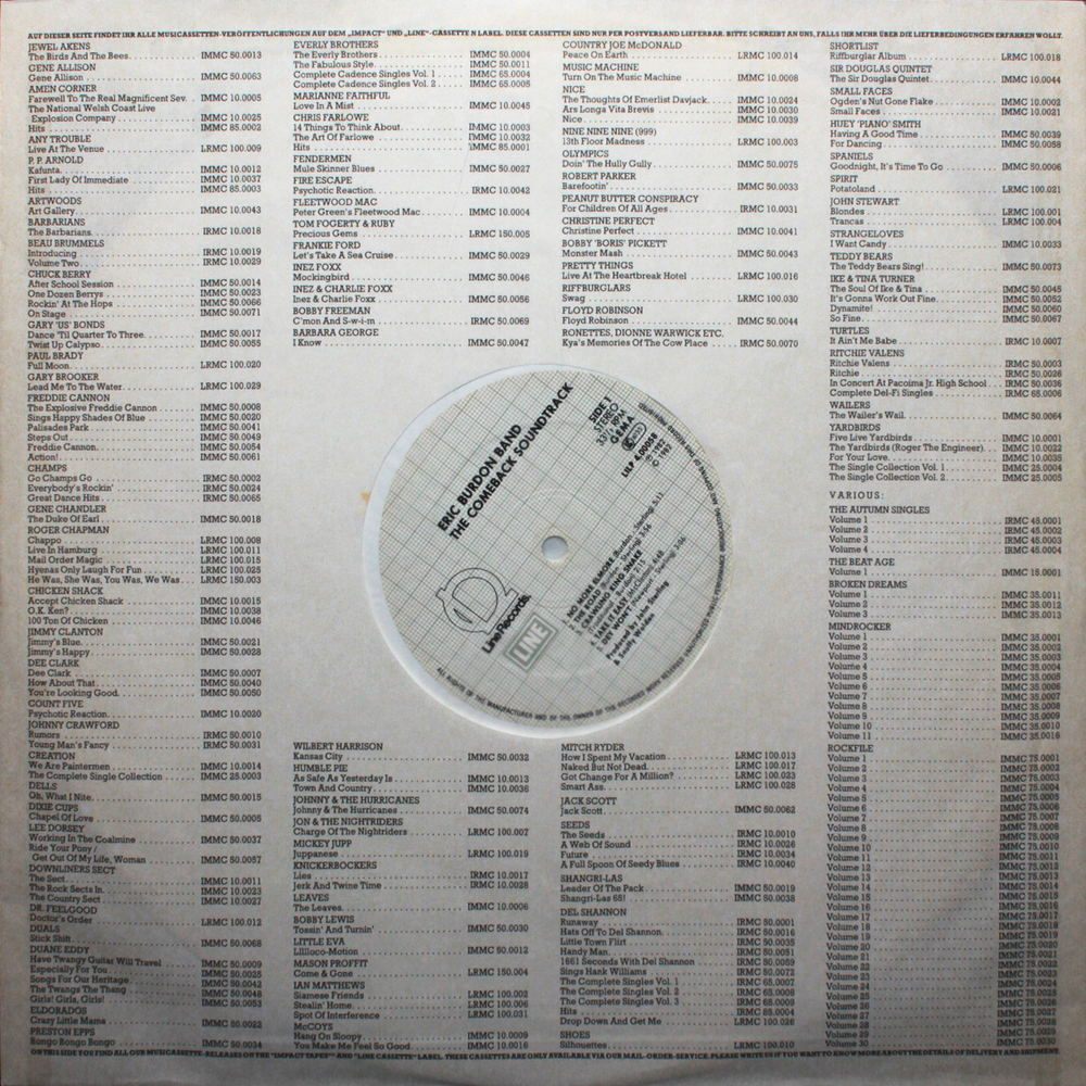 Eric Burdon Band / The Comeback Soundtrack (Coloured Vinyl)(LP)