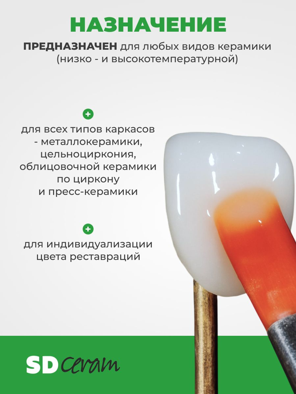 Стоматологический материал порошковый краситель SD Ceram Stain powder Shade А Fluor, 3гр