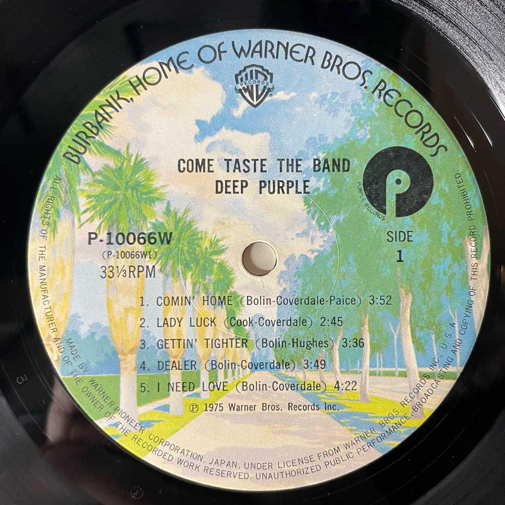 Винтажная виниловая пластинка LP Deep Purple Come Taste The Band (Япония 1975) (Без Оби)