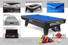 Бильярдный стол TAO-MI Model 1 пул 9 ft, сукно Blue
