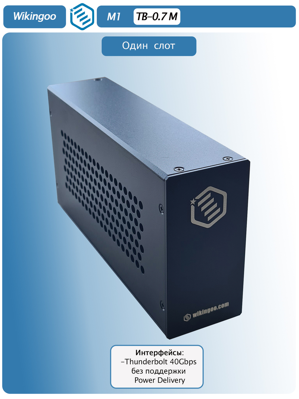 Внешний корпус для видеокарты Wikingoo M1, Thunderbolt 3/4.