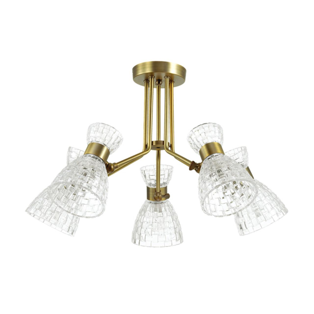 3704/5C COMFI LN26 110 античная бронза Люстра потолочная E14 5*40W 220V JACKIE
