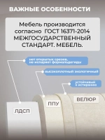 Диван - кровать с подъёмным механизмом 200х90 см Крекер Ап ткань Микровелюр
