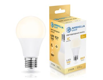Светодиодная лампа Лон LED A60 12W IC E27 2700K 175-265V 601203 Bulbing Ambrella