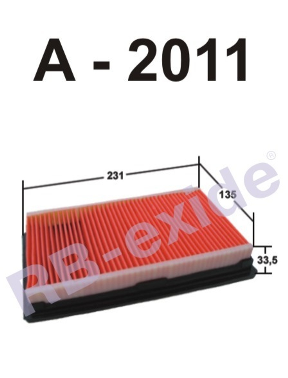 Фильтр воздушный  RB-exide  A-2011