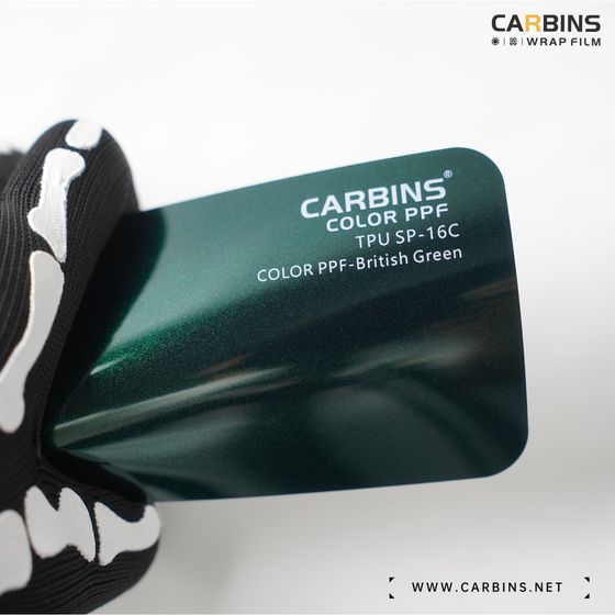 Carbins Color PPF British Green SP 16C зеленая цветная полиуретановая защитная антигравийная пленка