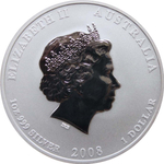 1 доллар. Год Мыши (крысы). Австралия. 2008 год (цветная)