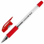 Ручка шариковая BRAUBERG "BP-GT", 1шт, КРАСНАЯ, корпус прозрачный, евронаконечник 0,7 мм, линия письма 0,35 мм, 144007