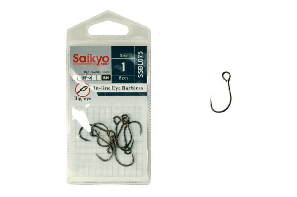 Крючки Saikyo SSBL075-BN IN-LINE EYE BARBLESS