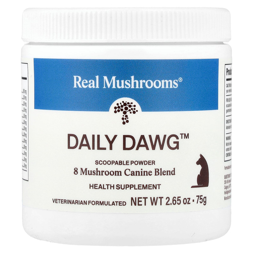 Real Mushrooms, Daily Dawg™, смесь из 8 грибов для собак, 75 г (2,65 унции)