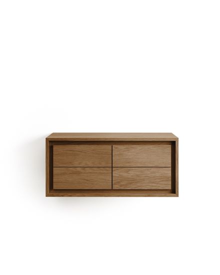 Kenta Мебель для ванной из массива тика с натуральной отделкой, 90 x 45 см