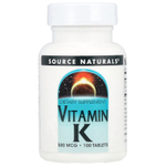 Source Naturals, Витамин К, 100 таблеток