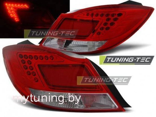 Задние фонари Opel Insignia red white led