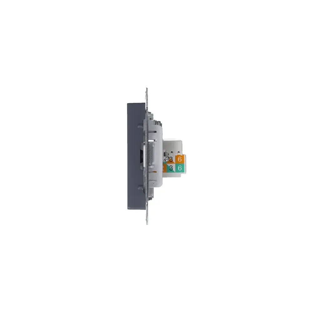ATLASDESIGN РОЗЕТКА двойная ТВ + компьютерная RJ45 кат. 5e, механизм, ГРИФЕЛЬ