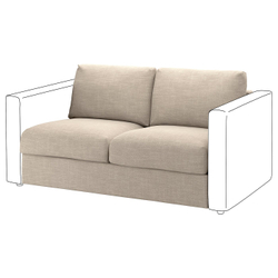 IKEA VIMLE  (ИКЕА ВИМЛЕ)  -  Чехол на 2-местную секцию - Хилларед бежевый