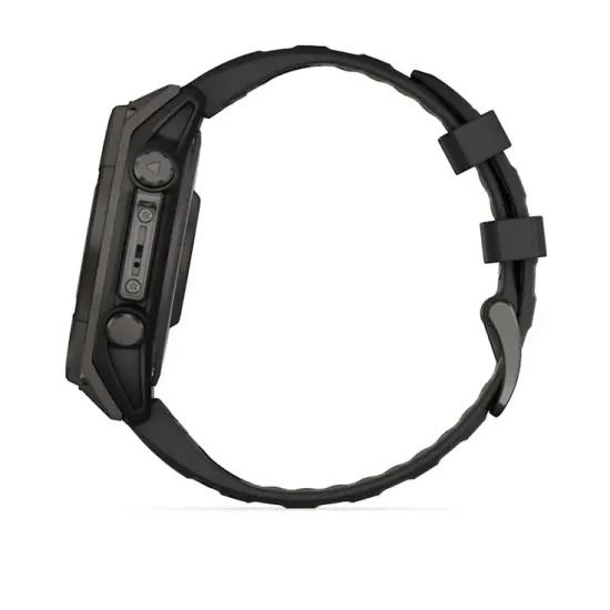 Мультиспортивные GPS часы Garmin Fenix 8 (47 mm) Solar, Sapphire Carbon Gray DLC Titanium with Black/Pebble Gray 010-02906-11