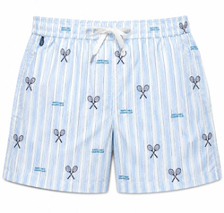 Мужские спортивные боксеры Monte-Carlo Country Club MCCC Crossed Rackets Boxer - white/light blue