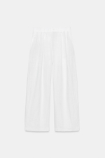 БРЮКИ СО СКЛАДКАМИ ИЗ 100% ЛЬНА — ZW COLLECTION — ZARA