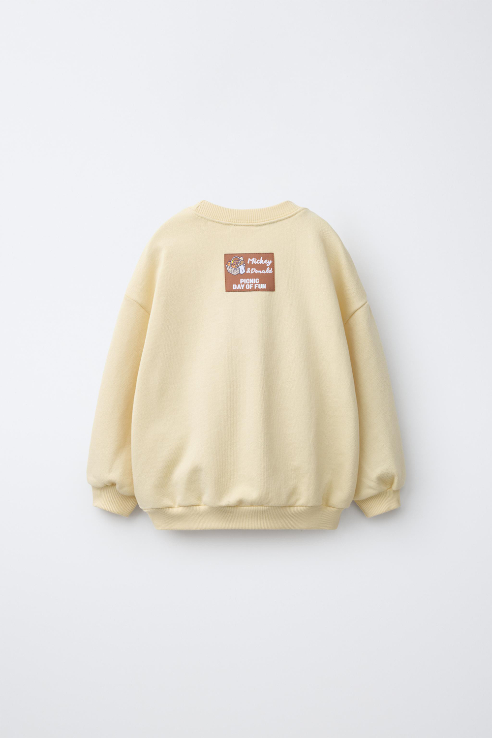 ZARA ТОЛСТОВКА С ВЫШИВКОЙ MICKEY MOUSE © DISNEY, ЦВЕТ СЛИВОЧНОГО МАСЛА