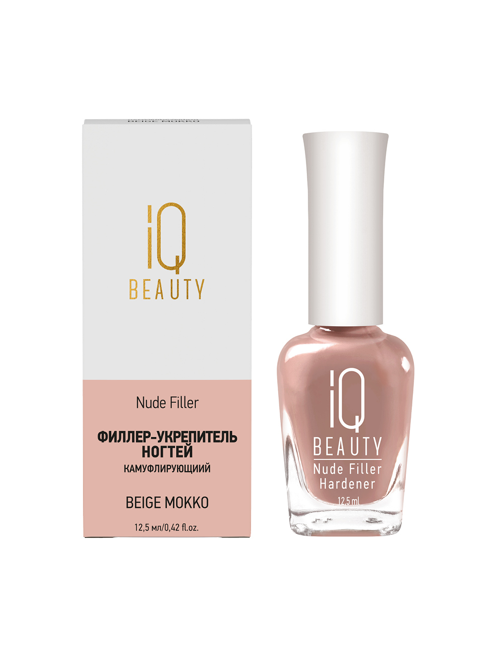 IQ Beauty Nude Filler - Филлер-укрепитель для ногтей Beige Mokko, 12,5мл
