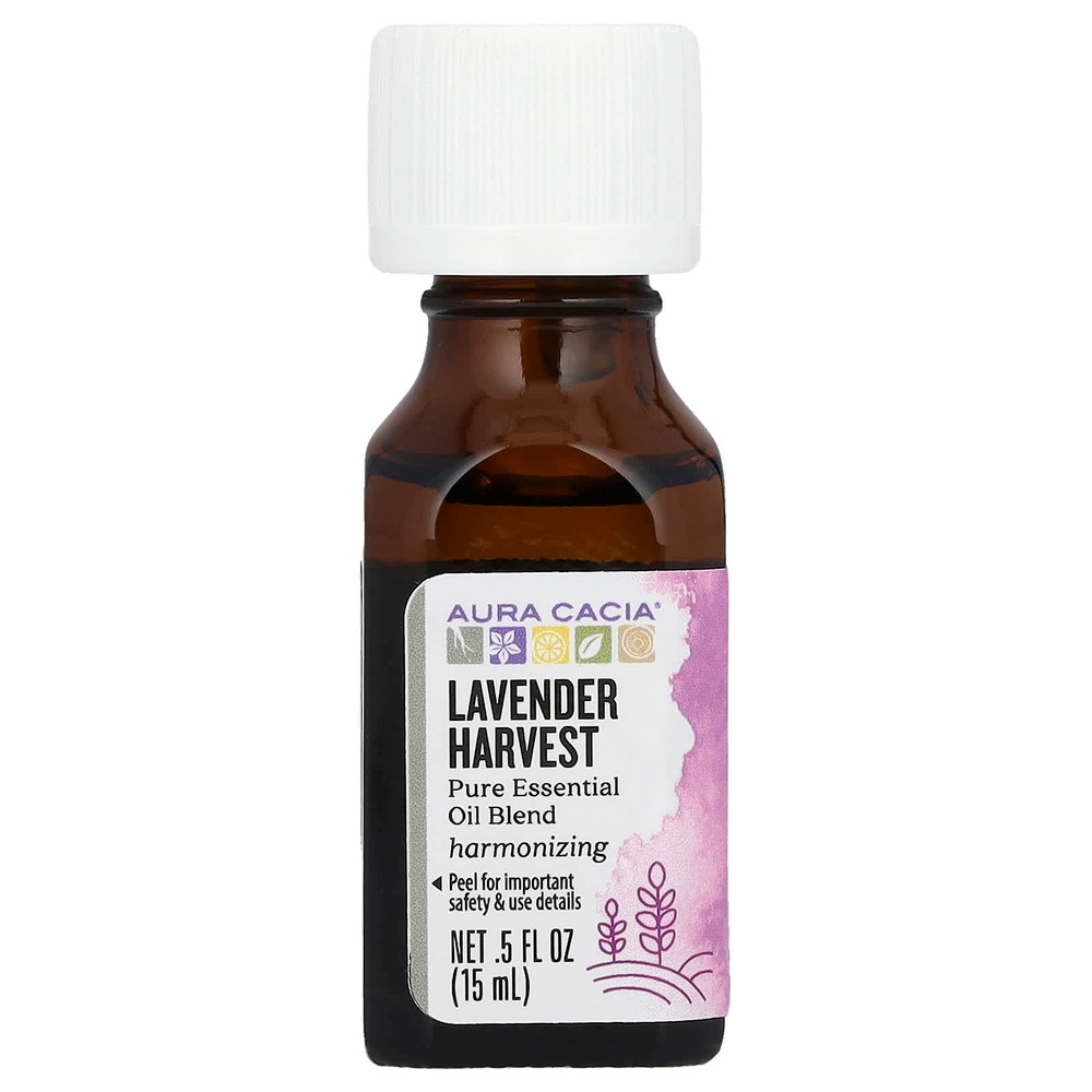 Aura Cacia, смесь чистых эфирных масел, «Букет лаванды», 15 мл (0,5 жидк. унции)