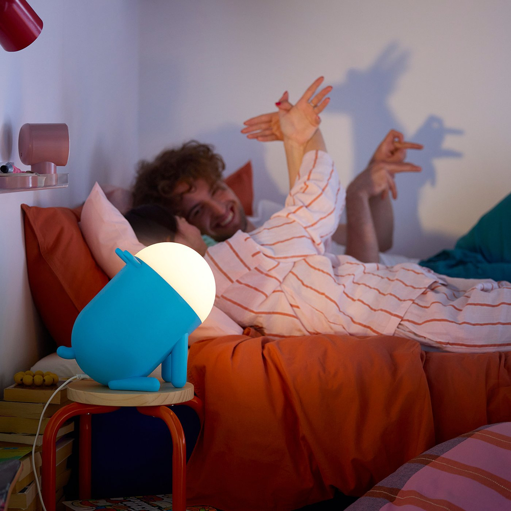 IKEA GREJSIMOJS  (ИКЕА ГРЕЙСИМОЙС)  -  Настольная лампа LED - диммируемая, собака, синяя