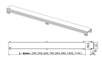 Решетка для душевого лотка Alcadrain стекло, черная (GL1204-850)
