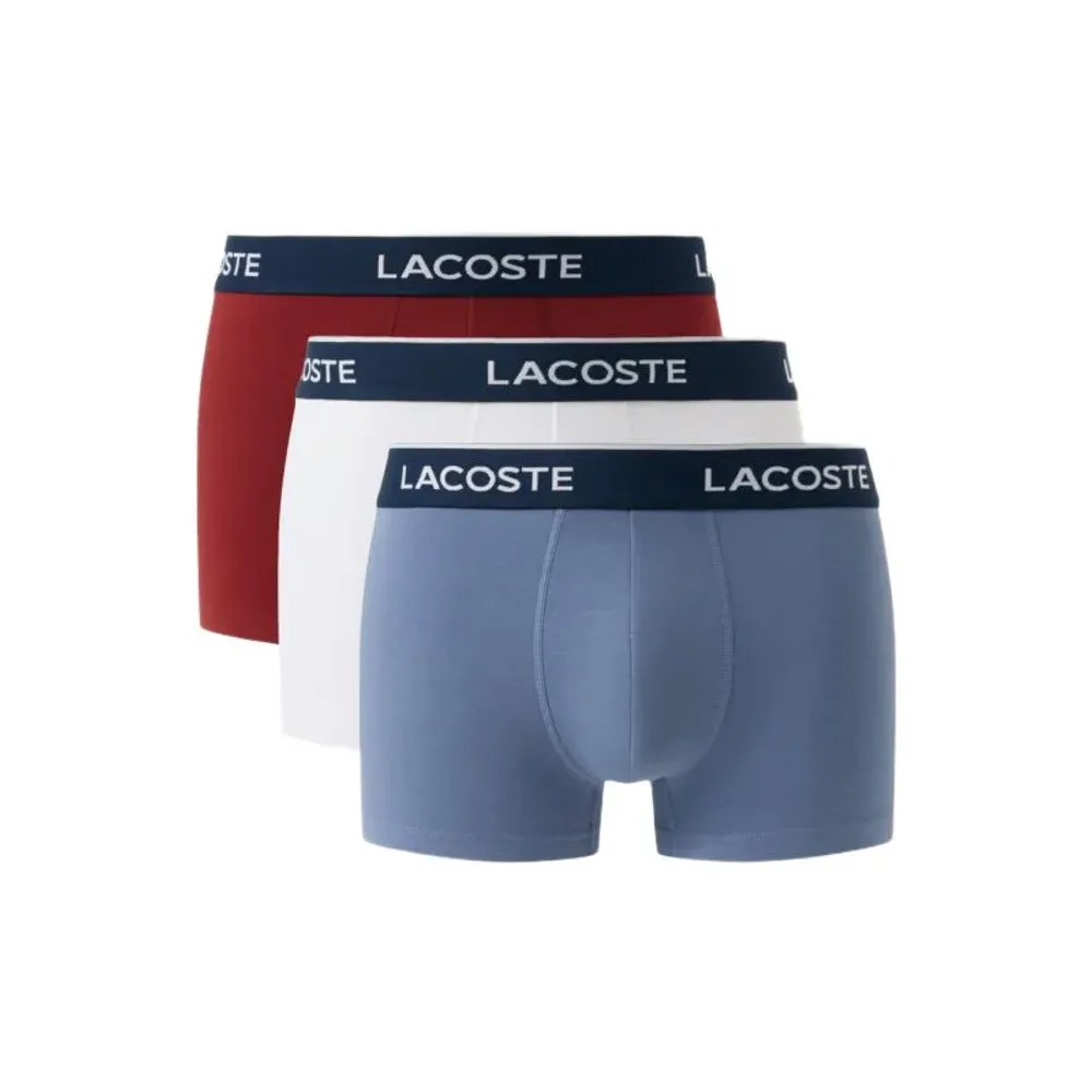 Мужские спортивные боксеры Lacoste Stretch Cotton 3P - orange/white/dark grey