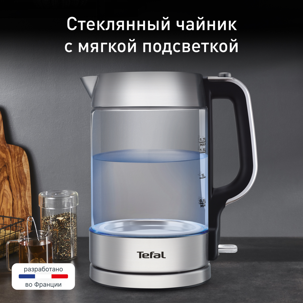 Электрический чайник Tefal Glass Kettle KI770D30