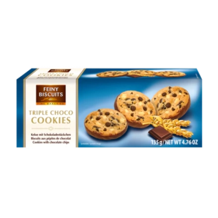 Печенье «Тройной шоколад» с шоколадной крошкой ТМ Feiny Biscuits, 135 г
