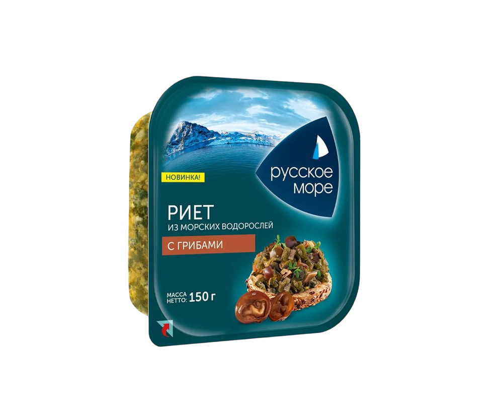 Рыбное кулин изд Салат из капусты морской маринованной Риет Закуска с грибами  РМ 150г 1/6