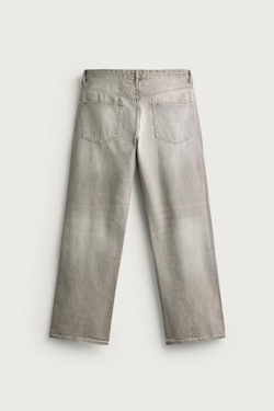 ZARA ДЖИНСЫ LOOSE FIT, СЕРЫЙ