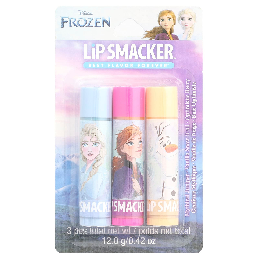 Lip Smacker, Disney, Frozen II, бальзам для губ, набор из трио, 3 шт. в упаковке, 4 г (0,14 унции)