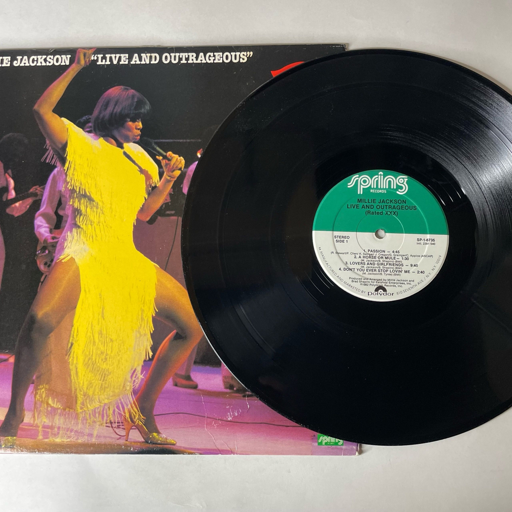 Винтажная виниловая пластинка LP Millie Jackson Live And Outrageous (Rated XXX) (США 1982)