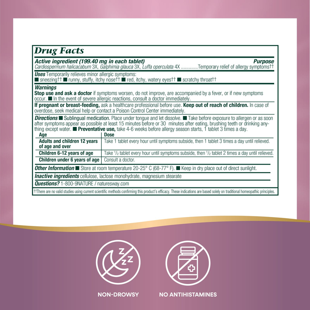 Boericke & Tafel, Allergiemittel AllerAide®, средство от аллергии, 40 таблеток