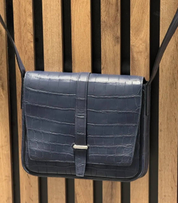 Сумка через плечо Hermes Steve Light Junior из кожи крокодила