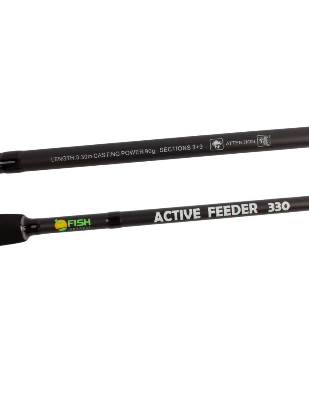 Удилище фидерное "ACTIVE FEEDER", тест до 90 г, 3,30 м, 3+3, (1oz - стекл., диам. 2,2)