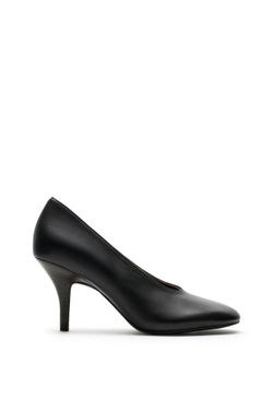 Massimo Dutti Кожаные туфли на высоком каблуке - Limited Edition, черный