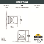Уличный настенный светильник Fumagalli ESTER DS1.560.000.LXD1L