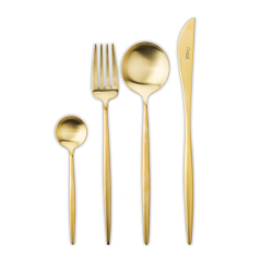 Набор столовых приборов на 6 персон 24 предмета Cutipol Gold Brushed в подарочной упаковке
