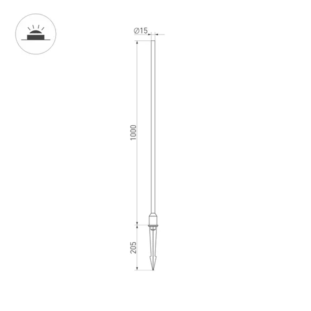 Светильник KT-CHAMPAGNE-L1000-3W Warm3000 (DG, 180 deg, 24V) (Arlight, IP65 Металл, 3 года) 034167