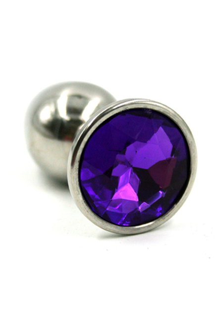Анальная пробка "small" нержавеющая сталь dark purple