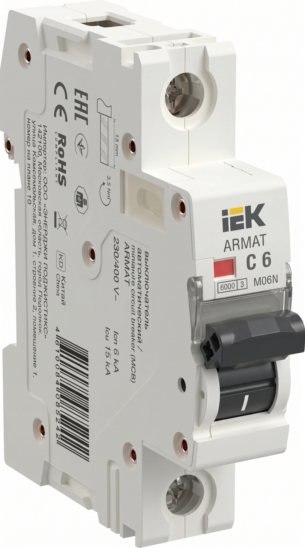 Авт. выкл. 1Р 6А 6кА С M06N ARMAT IEK