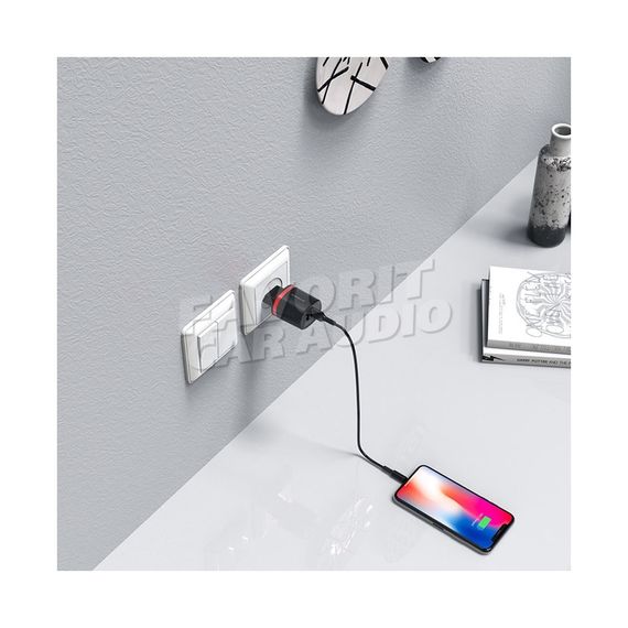 СЗУ 2USB Borofone BA7A FlashPlug чёрный