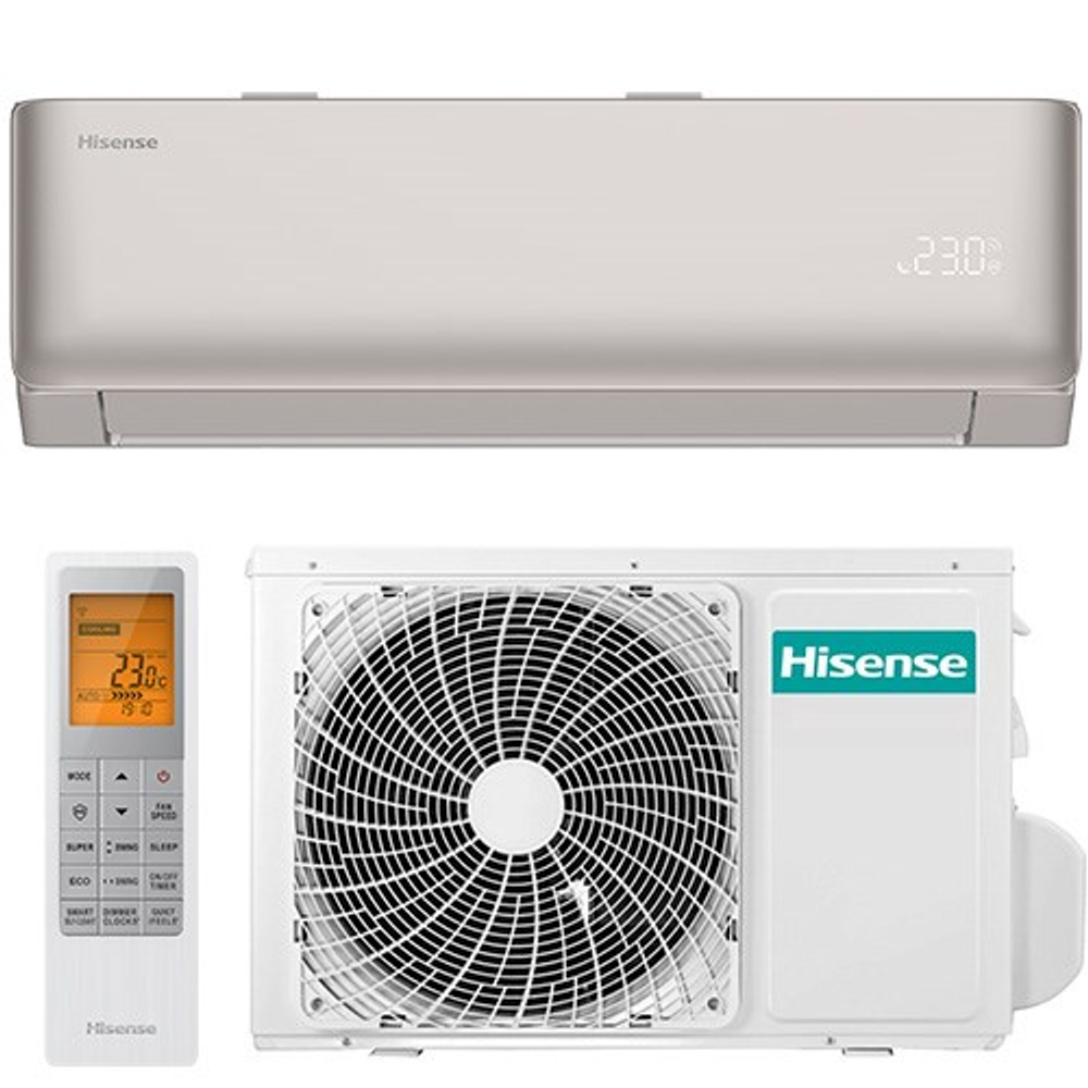 Сплит-система инверторного типа Hisense VIBE PRO AS-13UW4RLCHD00(C), шампань