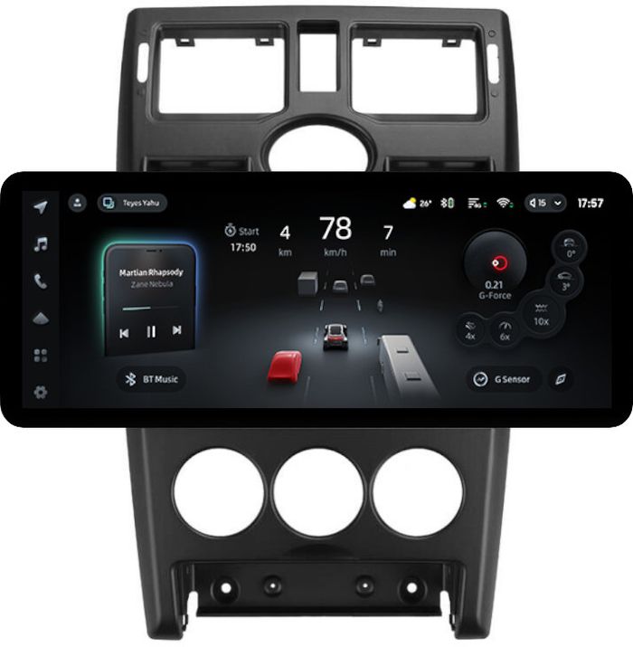 Магнитола для Lada Priora 2007-2013 (рамка черная тип 1) - Teyes CC4PRO монитор 12.3" 2K QLED + рамка 9, Android 13, Быстрейшая, Snapdragon 778G, ИИ, CarPlay, DSP, 4G SIM-слот