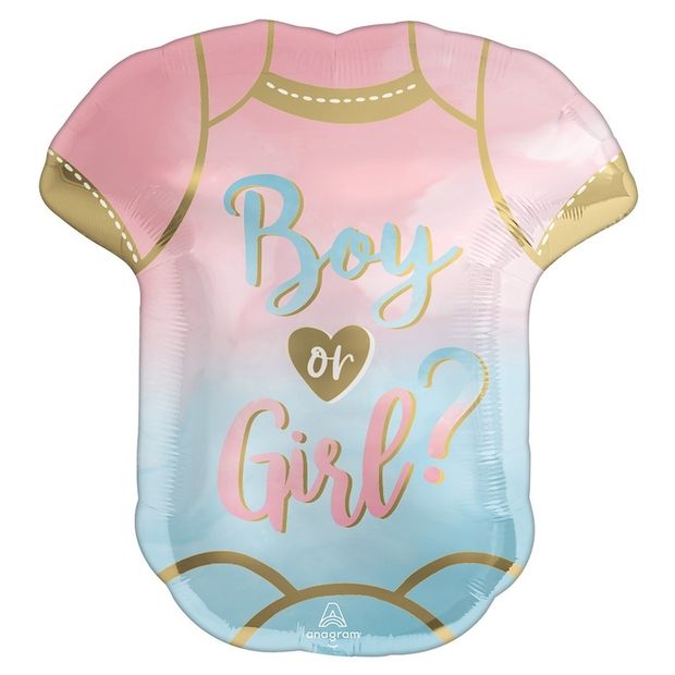 AN Шар фигура P35 Боди Boy or Girl? роз-голуб 22"/55CM W X 24"/60CM H (БГ-)